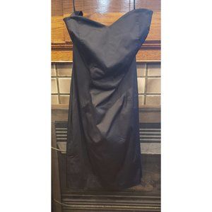 Classic/Formal Black Strapless Dress: Lace Up Back